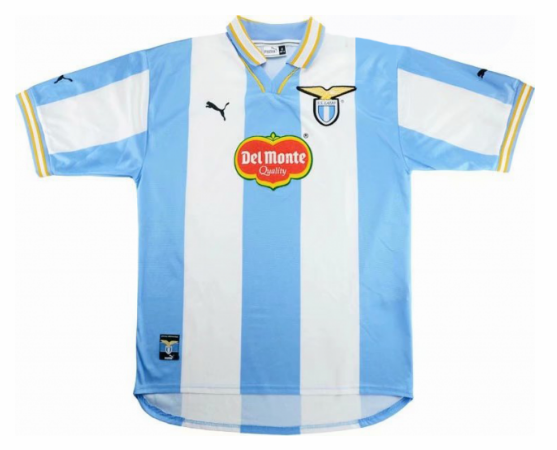 1999-2000 SSC Lazio Retro Home Kit Soccer Jersey